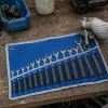 The blue tool roll set includes a portable multi-functional wrench for storage and maintenance details Picture